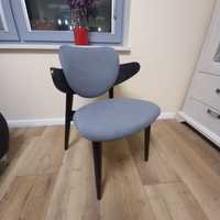 Krzesło tapicerowane drewniane krzesła do jadalni szare czarne