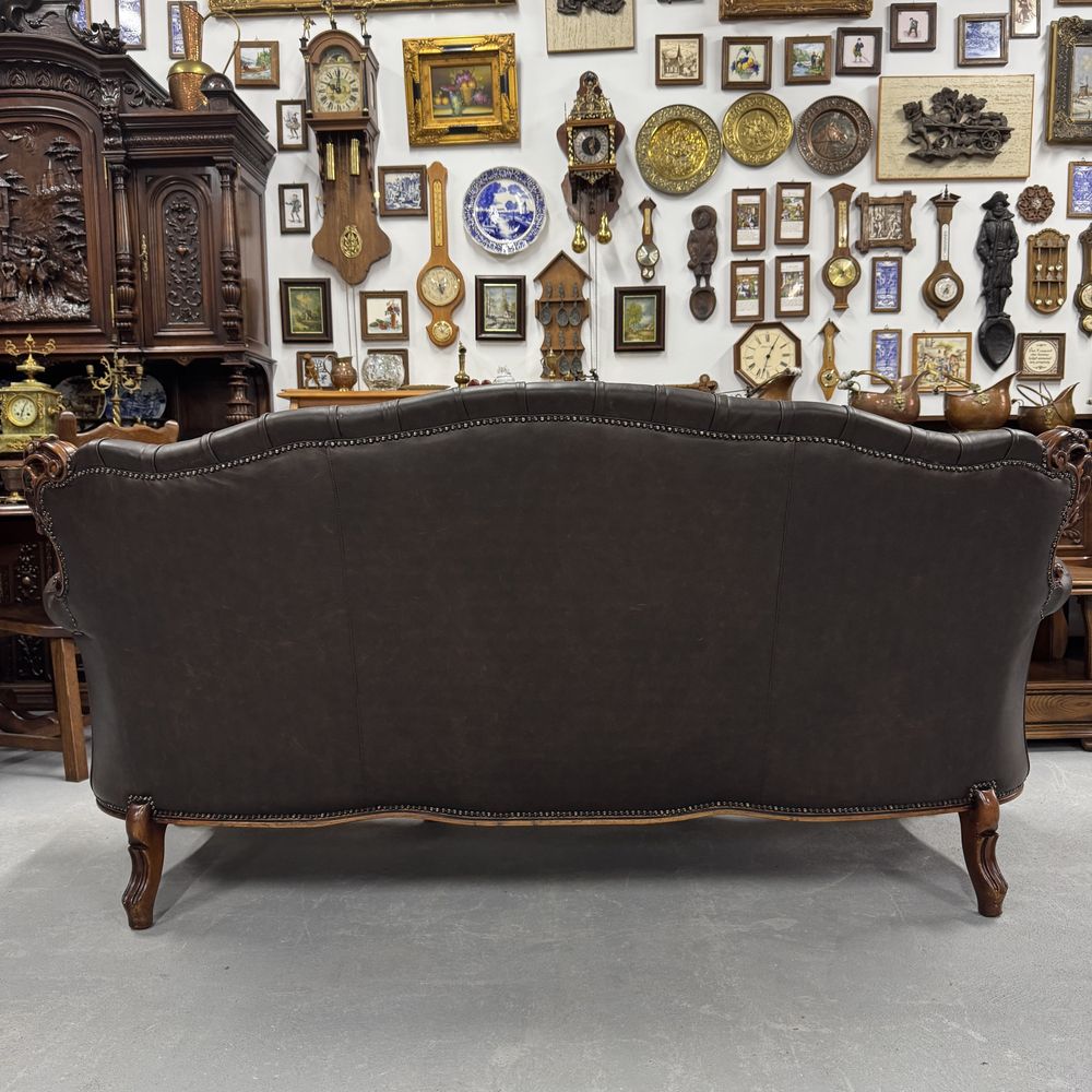 VIP Кожаный диван гарнитур Барокко 3+1+1 комплект Голландская мебель