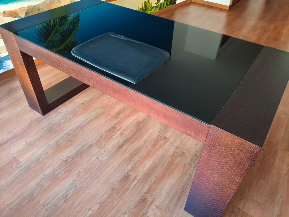 Mesa de Escritório Wenge maciça 1,80 x 80 x 80