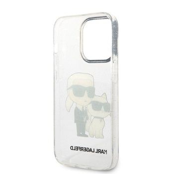 Oryginalne Etui KARL LAGERFELD Gliter Karl&Choupette Iphone 14 Pro