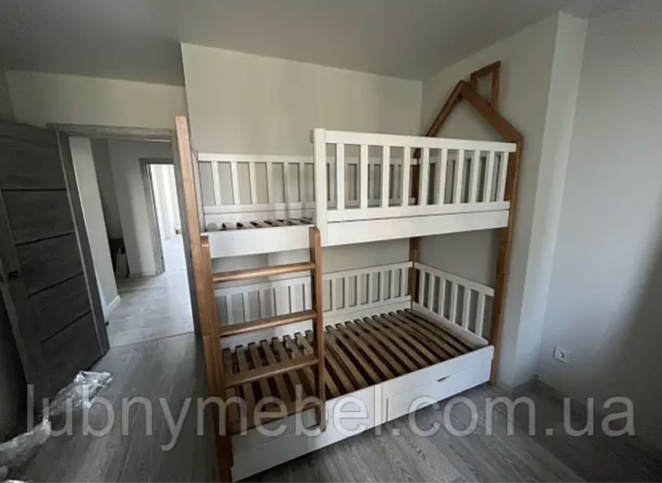 Кровать двухъярусная деревянная Синди2,двоярусне (двоповерхове) ліжко
