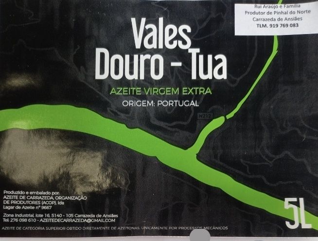 Azeite Novo  Virgem Extra de Trás-os-Montes c/ 0.2% acidez