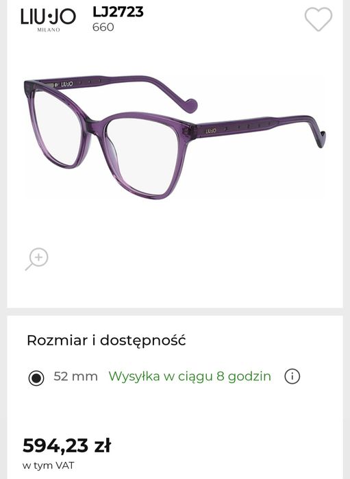 Oprawki okulary Liu Jo fiolet nowe