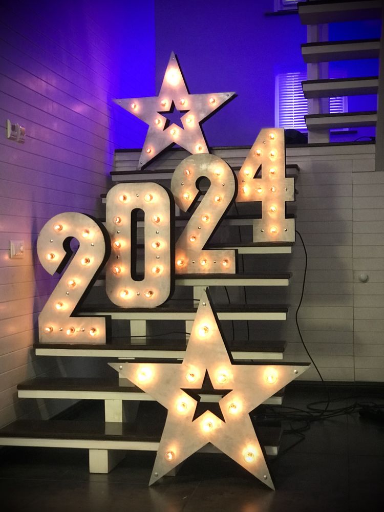 ЦИФРА лампочками 2024 1 3 5 6 день рождения фотозона АРЕНДА новий рік