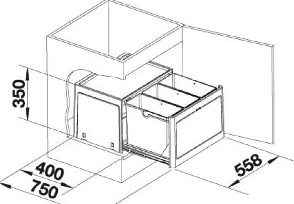 Blanco Botton Pro Automatic 517470 Система сортировки мусора