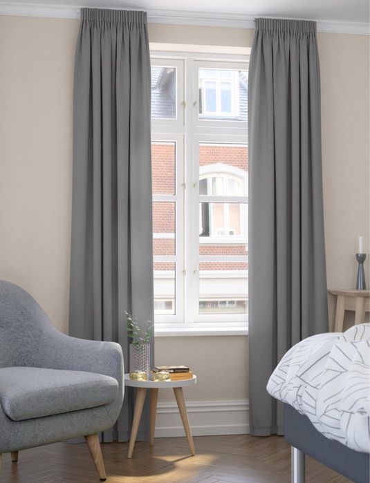 Штори Jysk 140x300см сірі