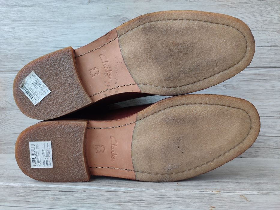 Clarks 44р туфли мужские ботинки Челси сапоги кожаные Индия