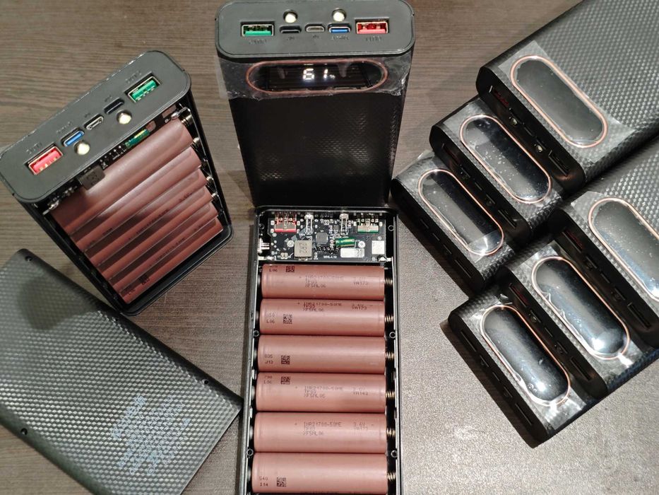 Power Bank 6 * 5000mAH акб 21700 QC PD повербанк Fast Charge 30000mAh
