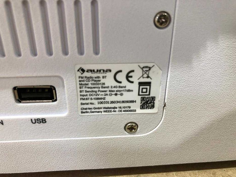 Настольная стереосистема Auna Silver StarCD,FM,BT,AUX,USB 2 цвета