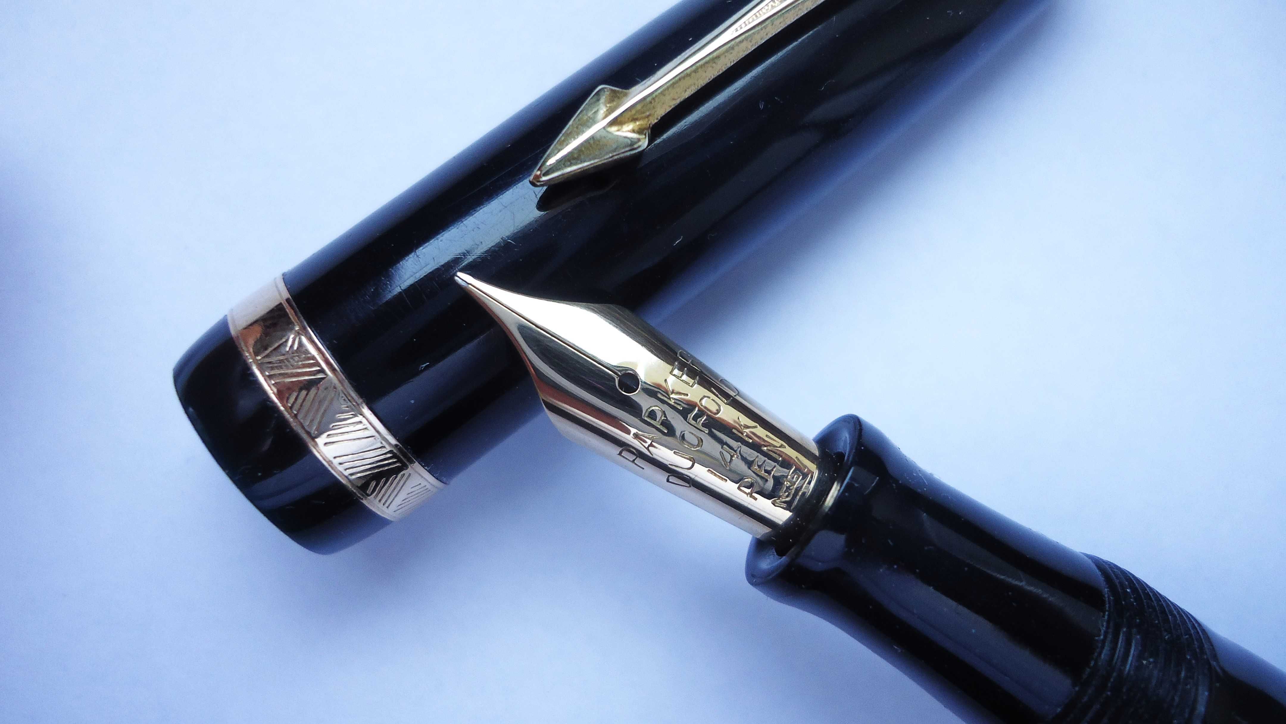 Pióro wieczne Parker Duofold kreska F-M DEN 1947 Petrol blue