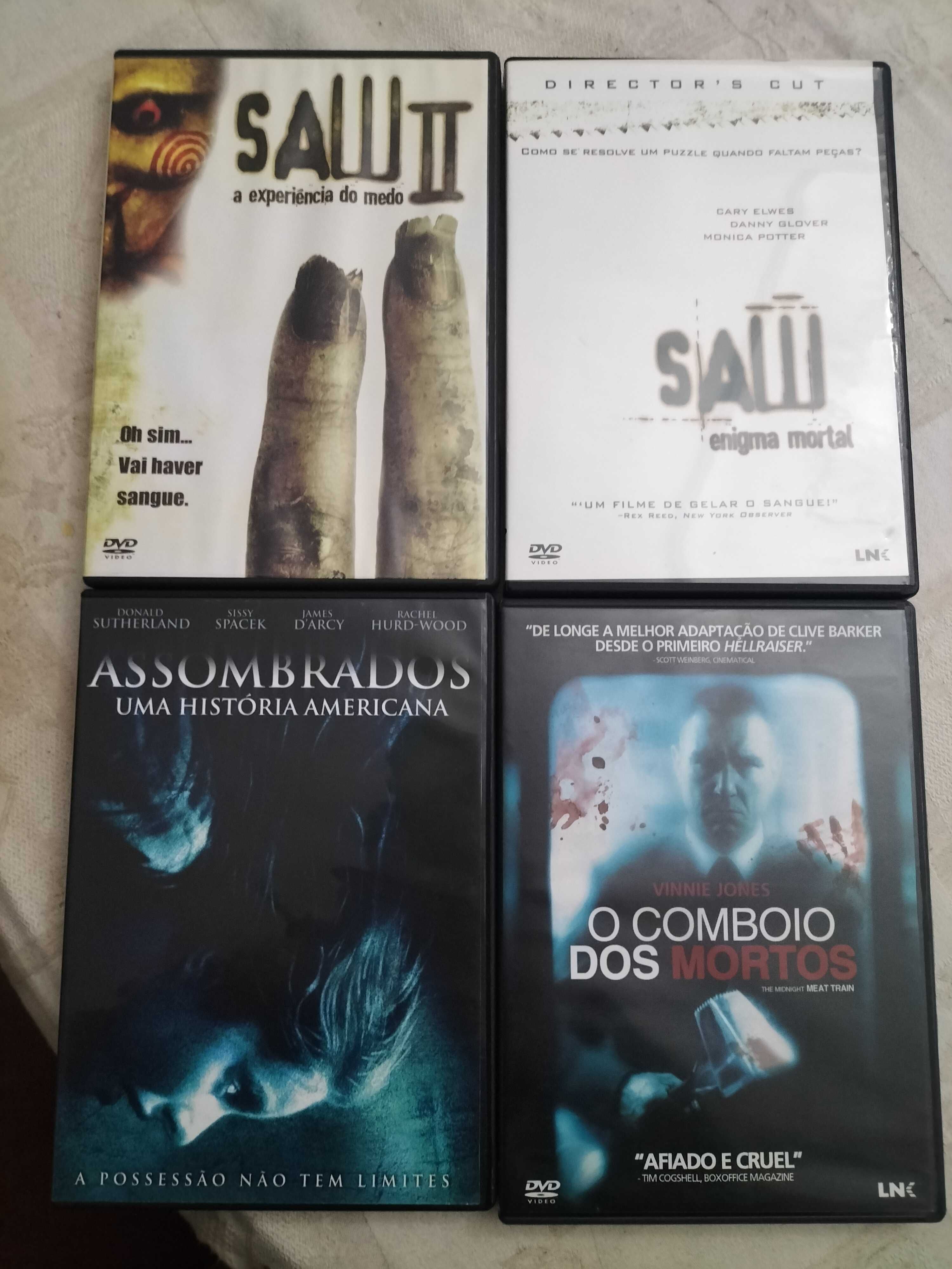 Pack de DVDs, género terror, em fantástico estado.