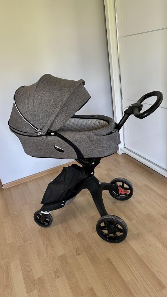 Stokke Xplory Wózek gondola + spacerówka +spiworek