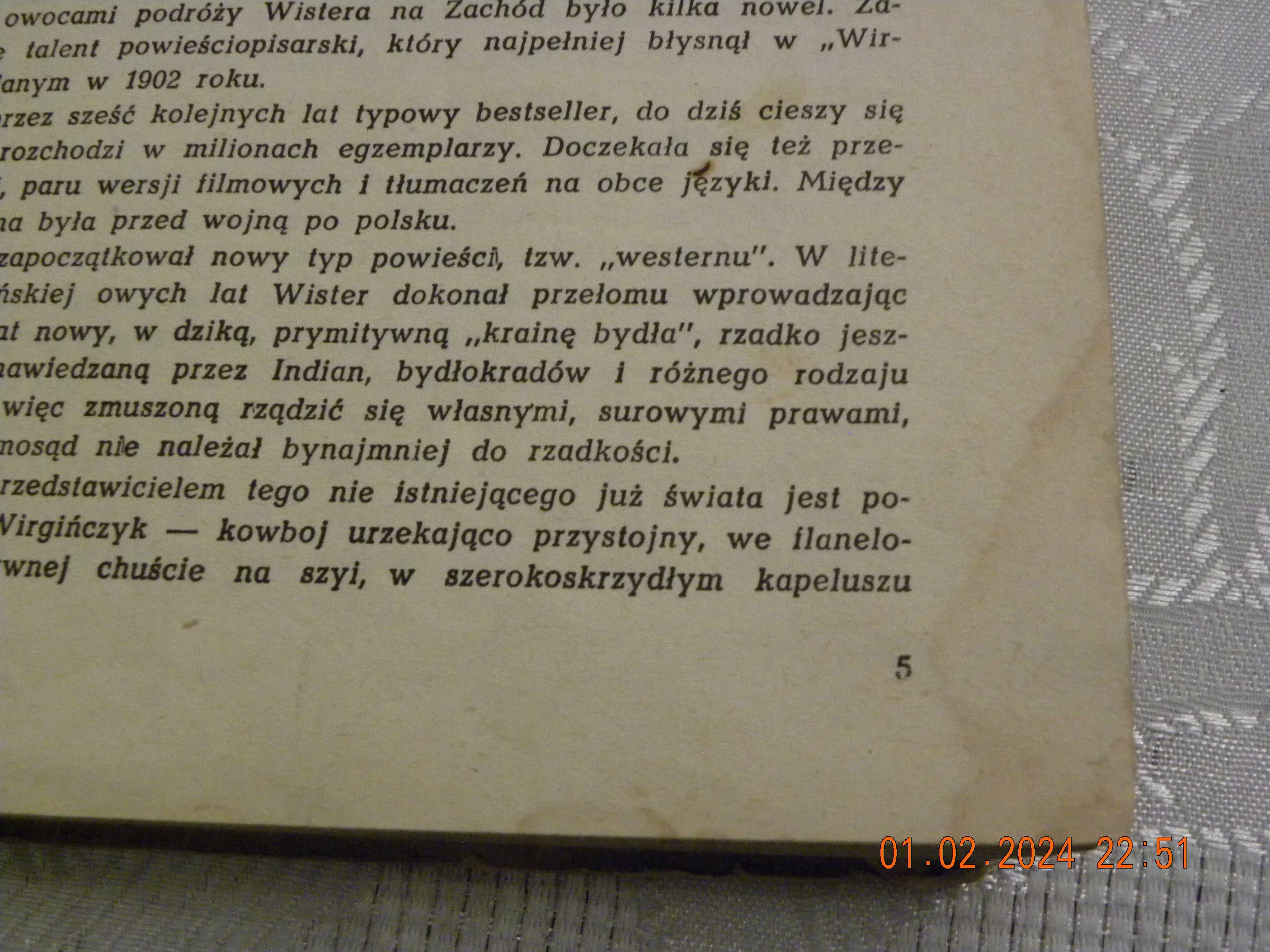 Owen Wister. Wirgińczyk; wyd. 1964