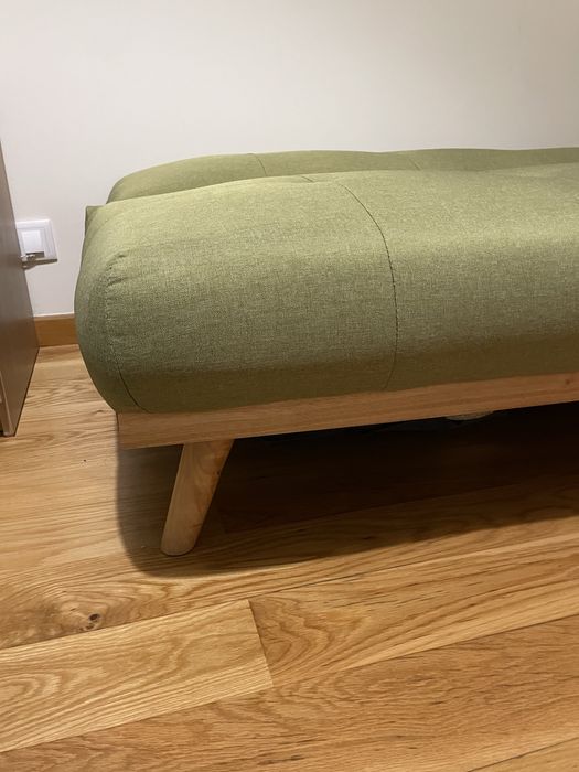 Sofá cama verde como novo