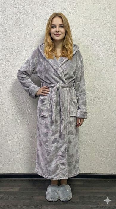 Жіночий довгий халат "Серденько"
