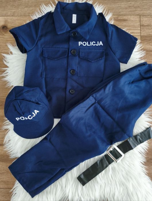 Strój na bal karnawałowy Policja policjant dla chłopca 122 128