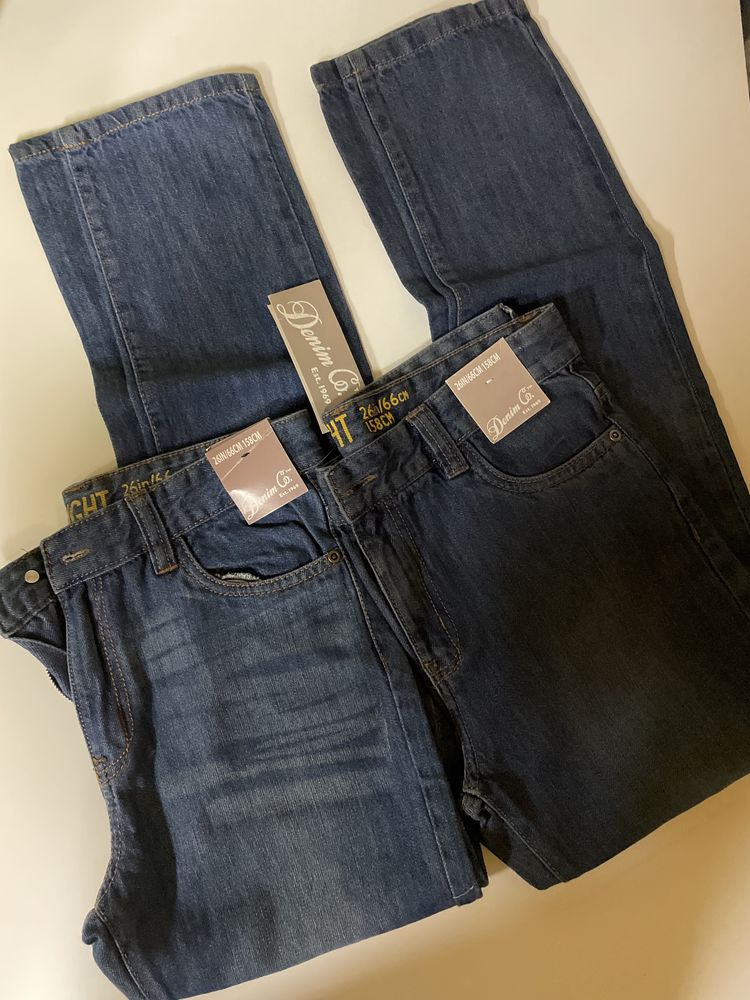 Calças de ganga Denim Novas -lote 2pares menino 158cm