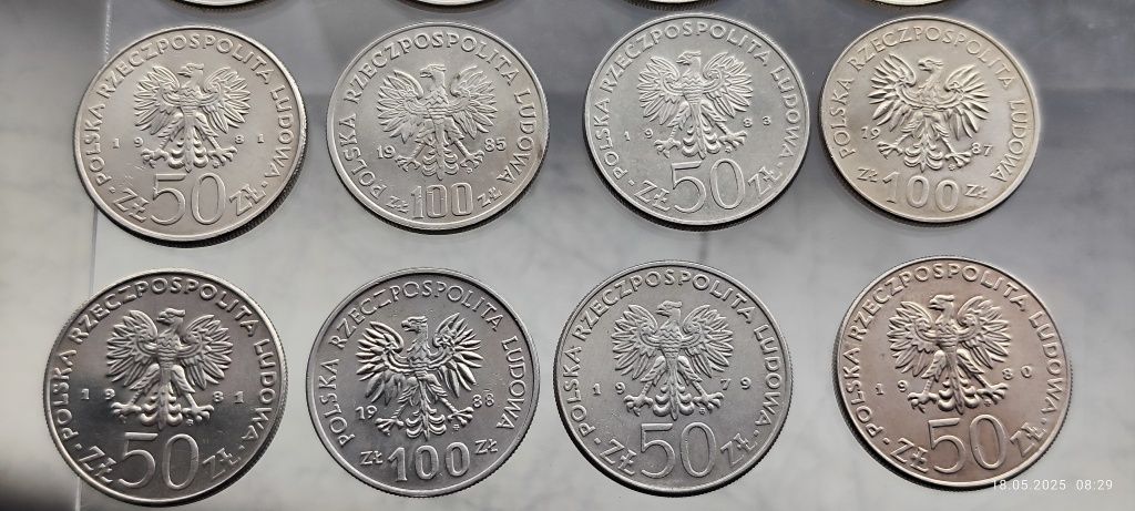 12 monet PRL z serii poczet królów