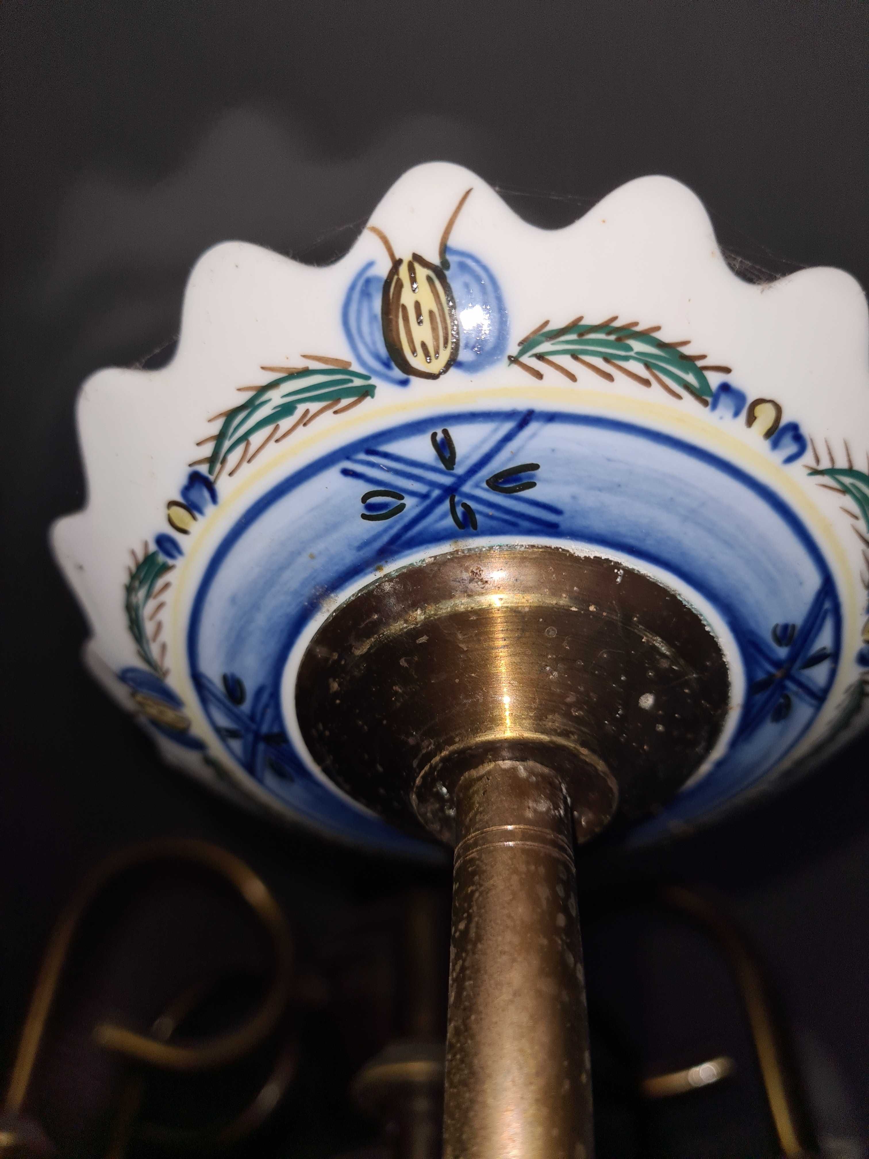 Candeeiro EXCLUSIVO louça de Viana feito á mão.
