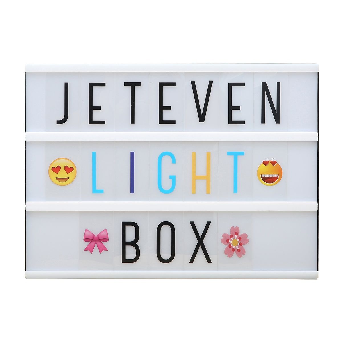 Letterbox Caixa luminosa com 210 letras, símbolos e emojis SELADO