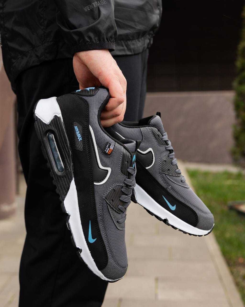 АКЦІЯ! Кросівки Nike Air Max 90 Grey Blue 40 41 42 43 44