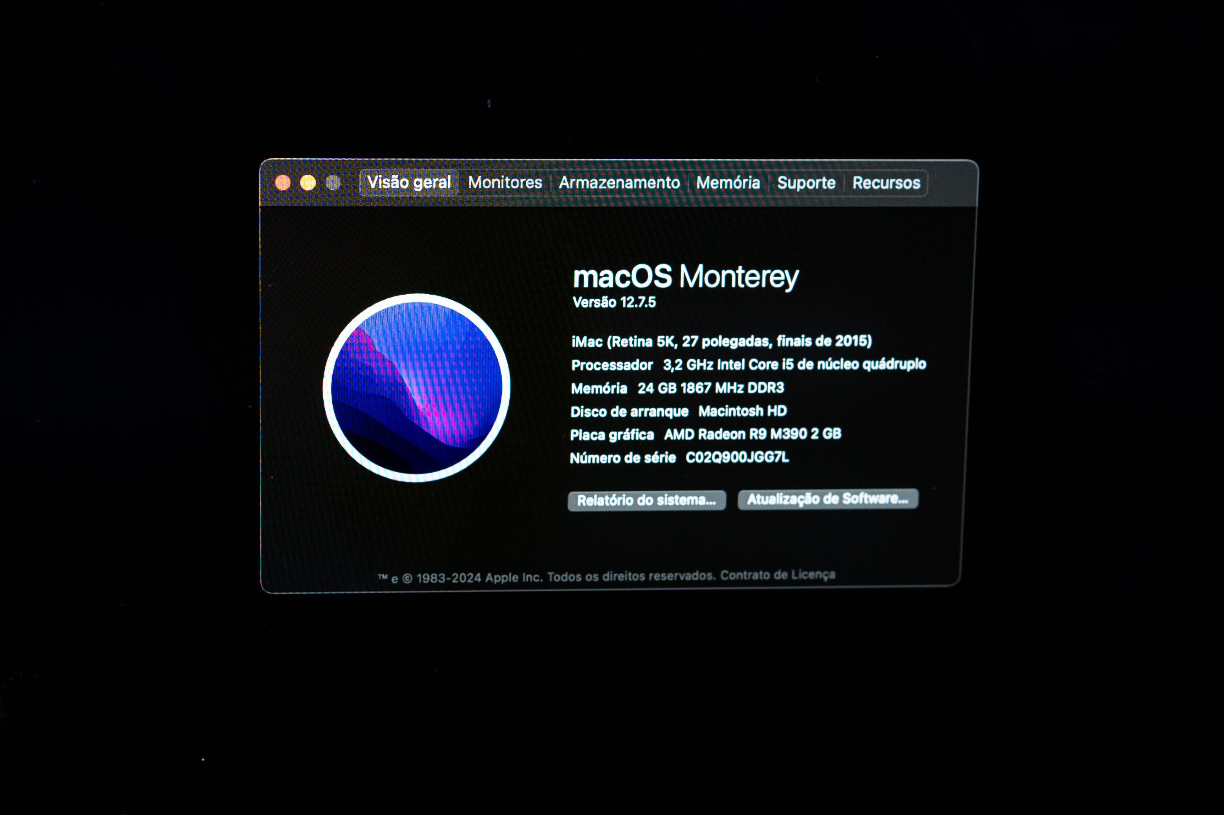 iMac 27" Retina 5K (final de 2015) — 24GB RAM