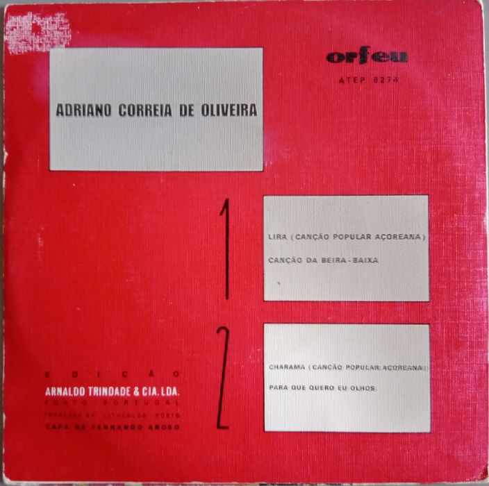 Adriano Correia de Oliveira - - - - - Lira - - - - - EP