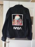 Kurtka jeansowa katana czarna NASA rozmiar S/M