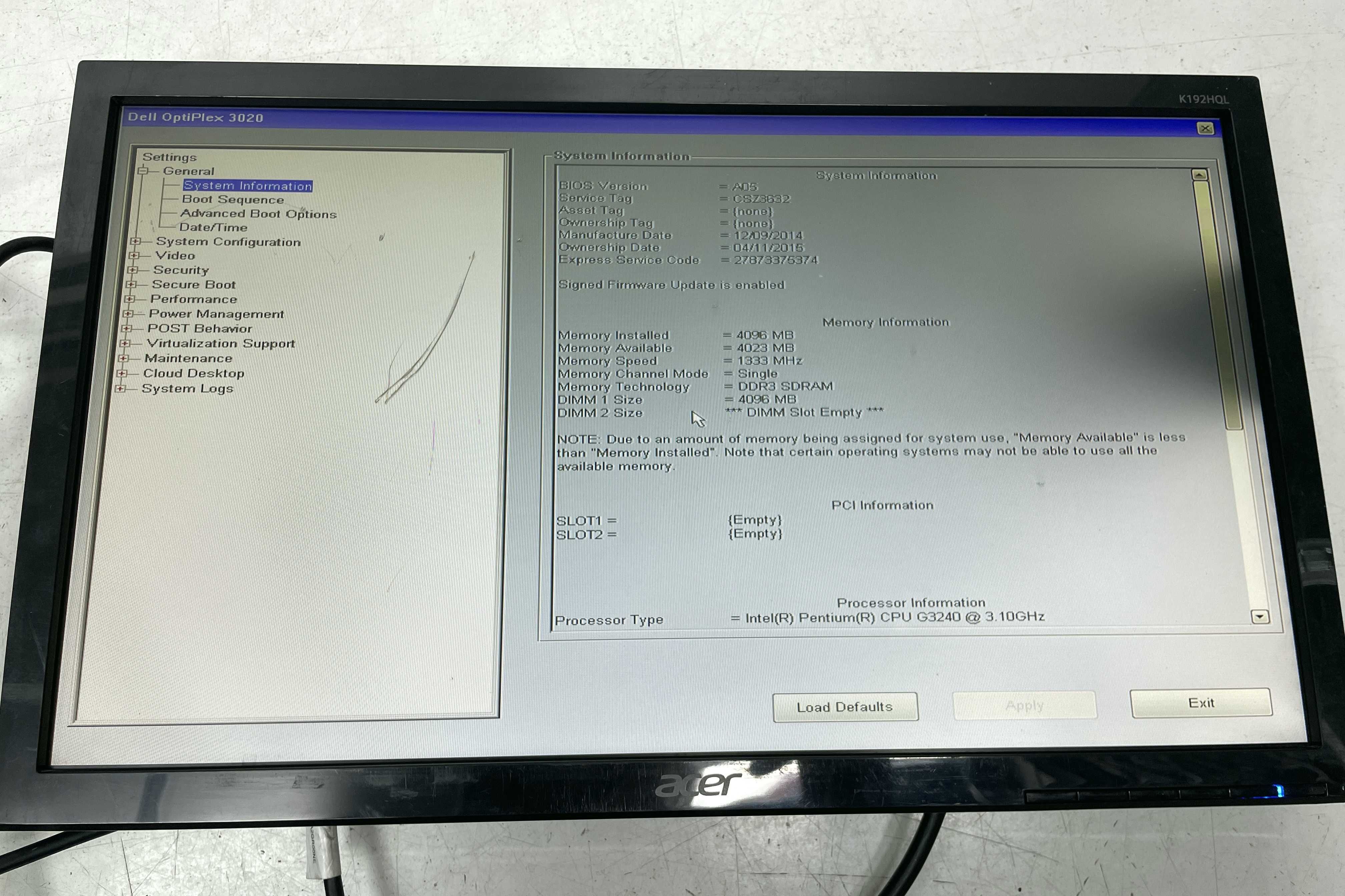 Широкоформатный монитор Acer 19" K192HQL царапины