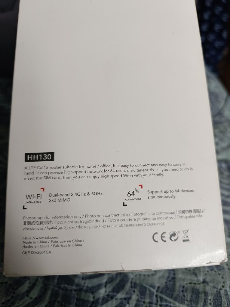 Router wi fi SIM TCL LINK HUB LTE Cat13 Home Station