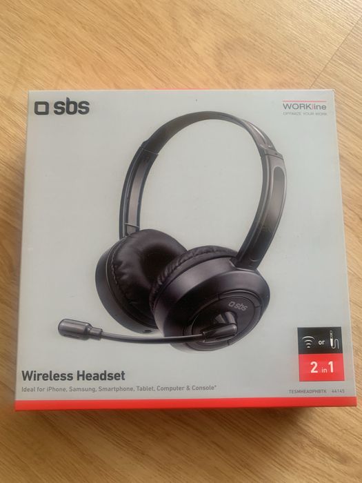 Słuchawki nauszne SBS Work Line TESMHEADPHBTK