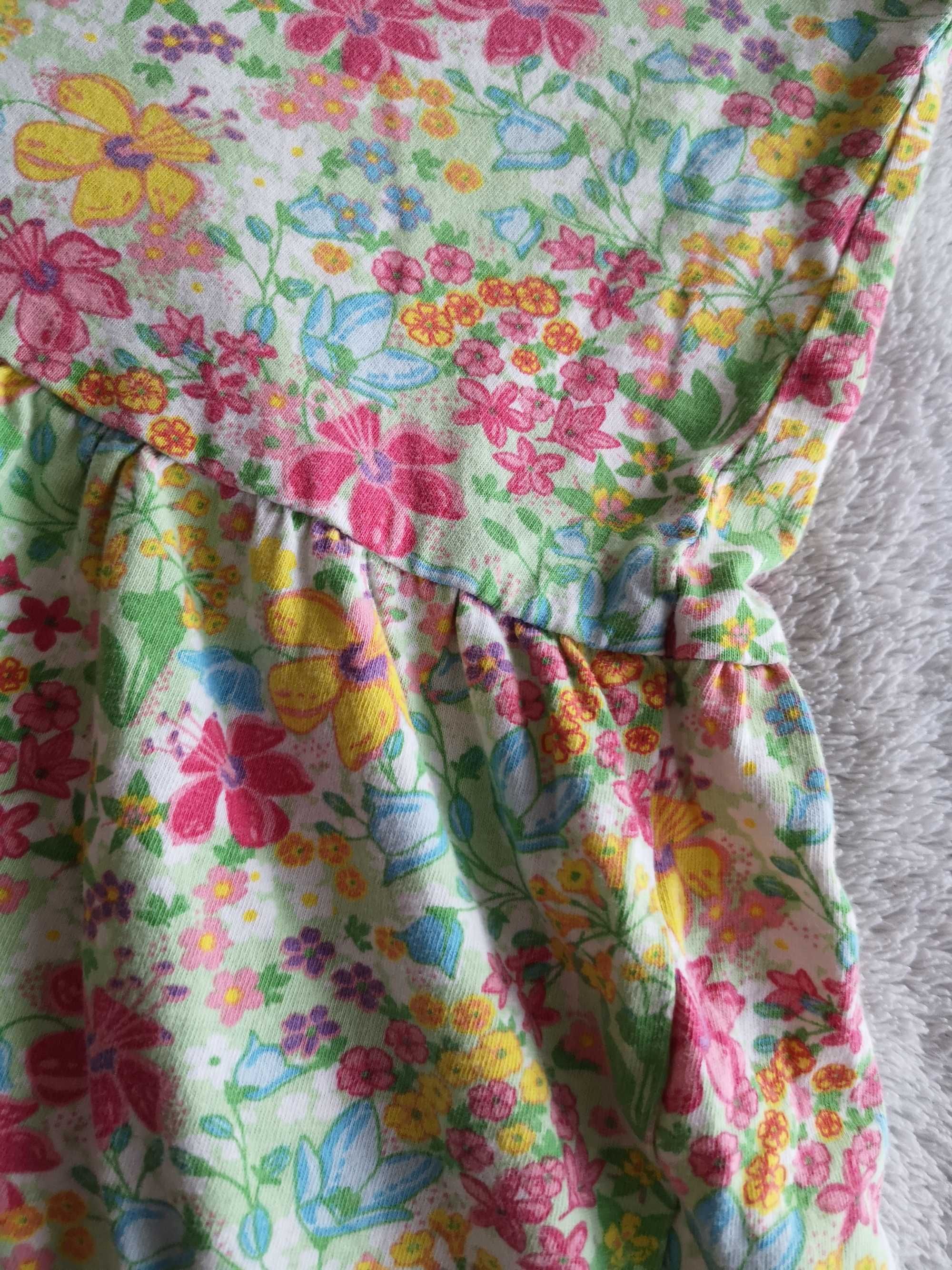Kolorowa letnia sukienka w kwiaty kwiatki H&M 98 - 104 jak nowa
