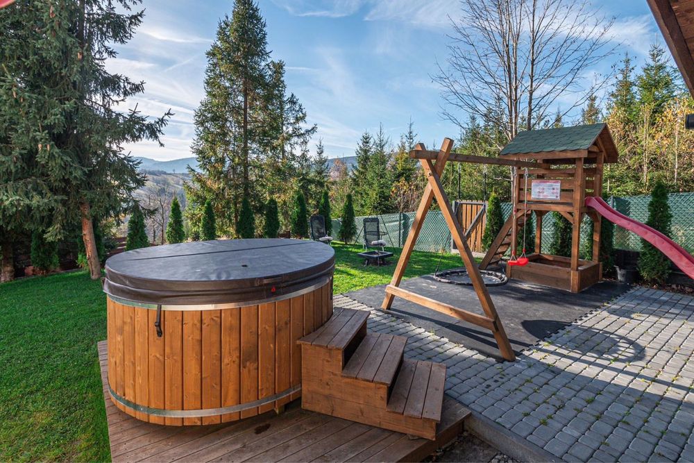 Domek „FOREST” 12 osób  Sauna | Jacuzzi | Balia |