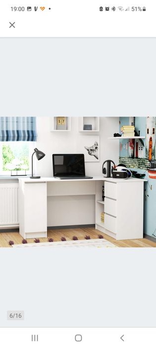 Biurko narożne prawostronne