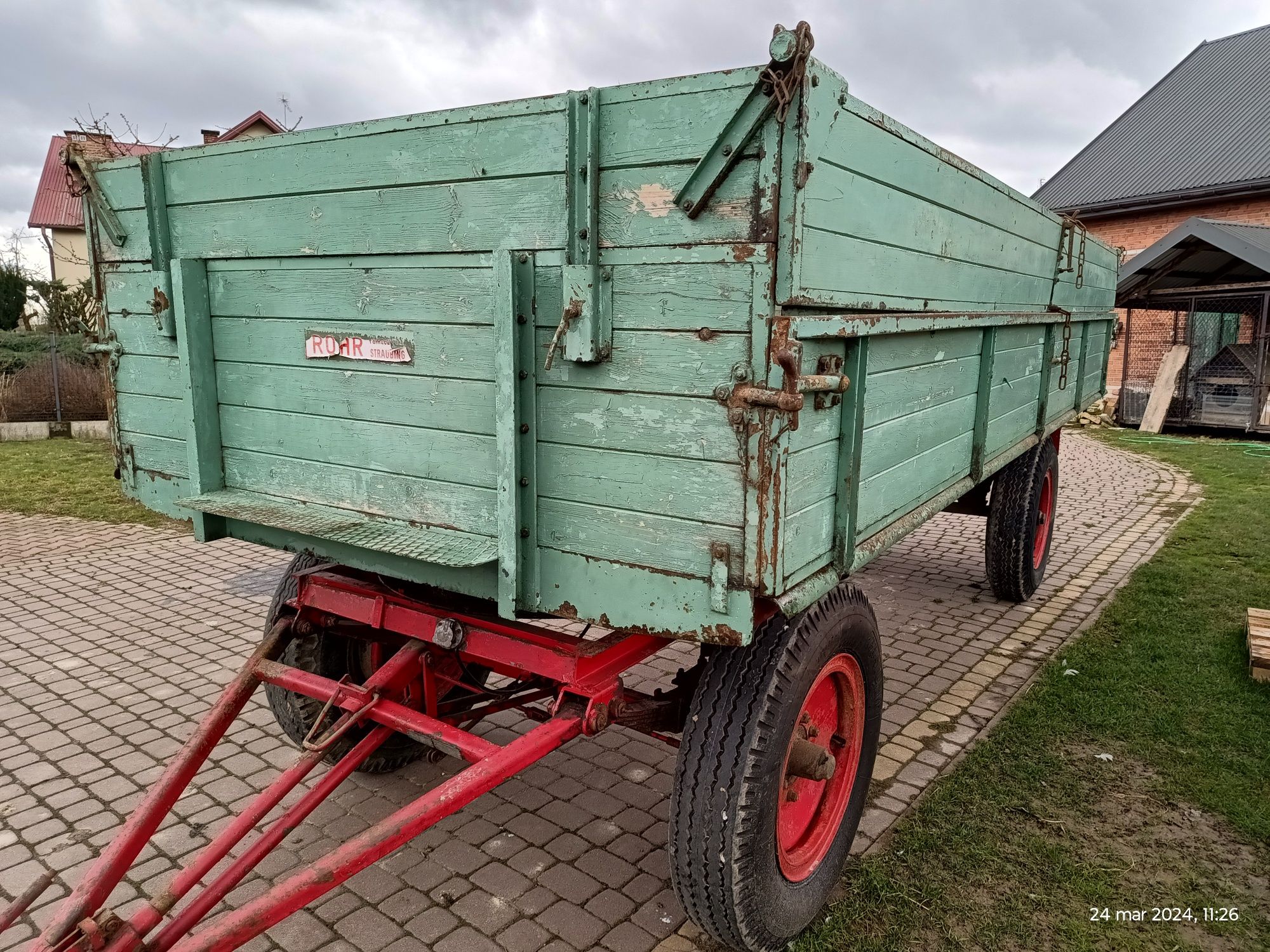 Przyczepa NIEMKA niemiecka rolnicza sztywna ROHR 7t KRONE