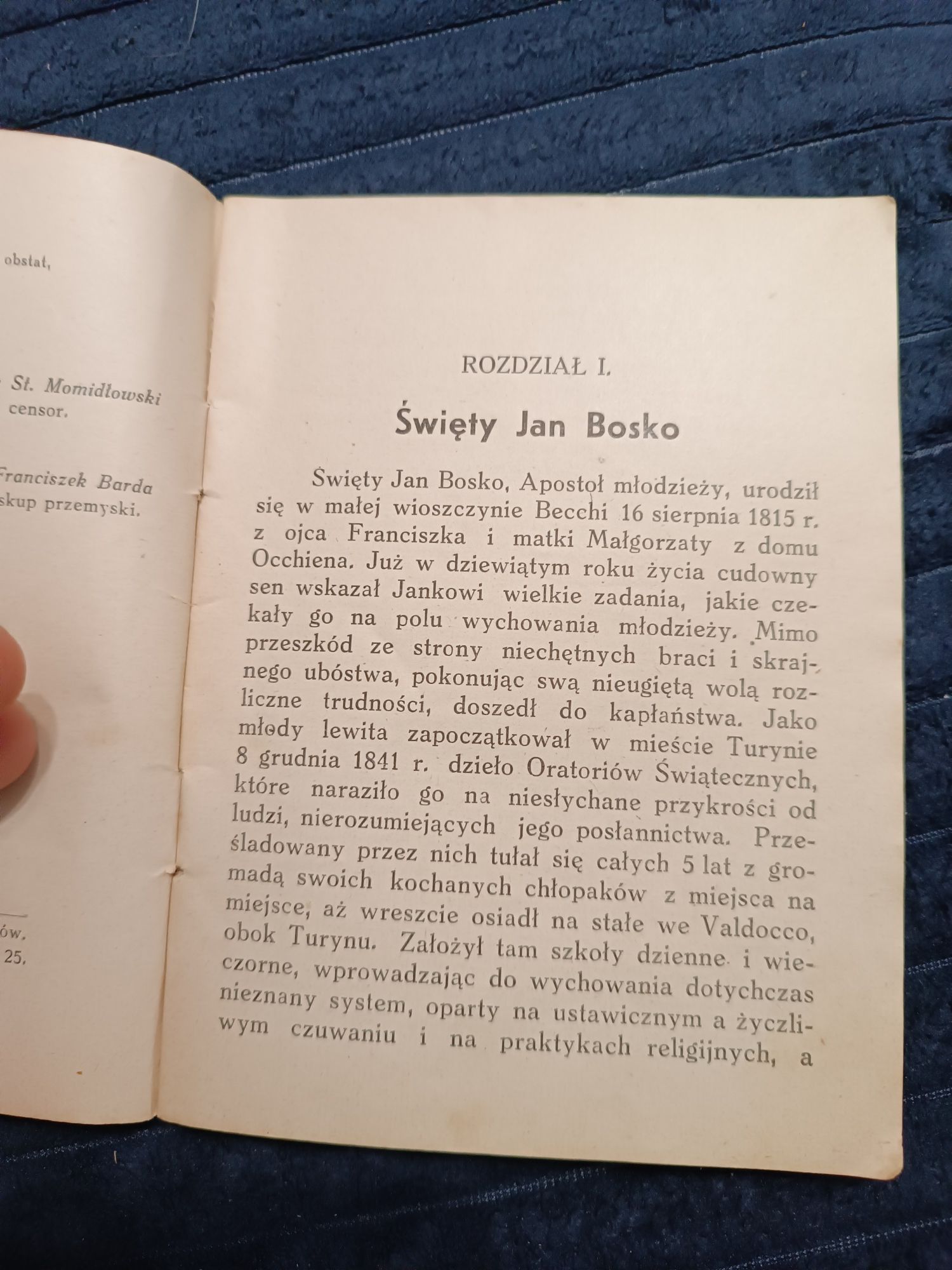 Książeczka Dzieła Jana Bosko 1938 rok wydania