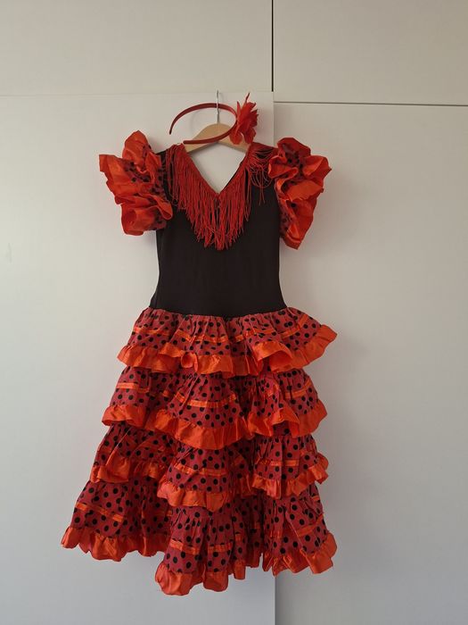Przebranie strój Hiszpanki tancerki Flamenco 8lat