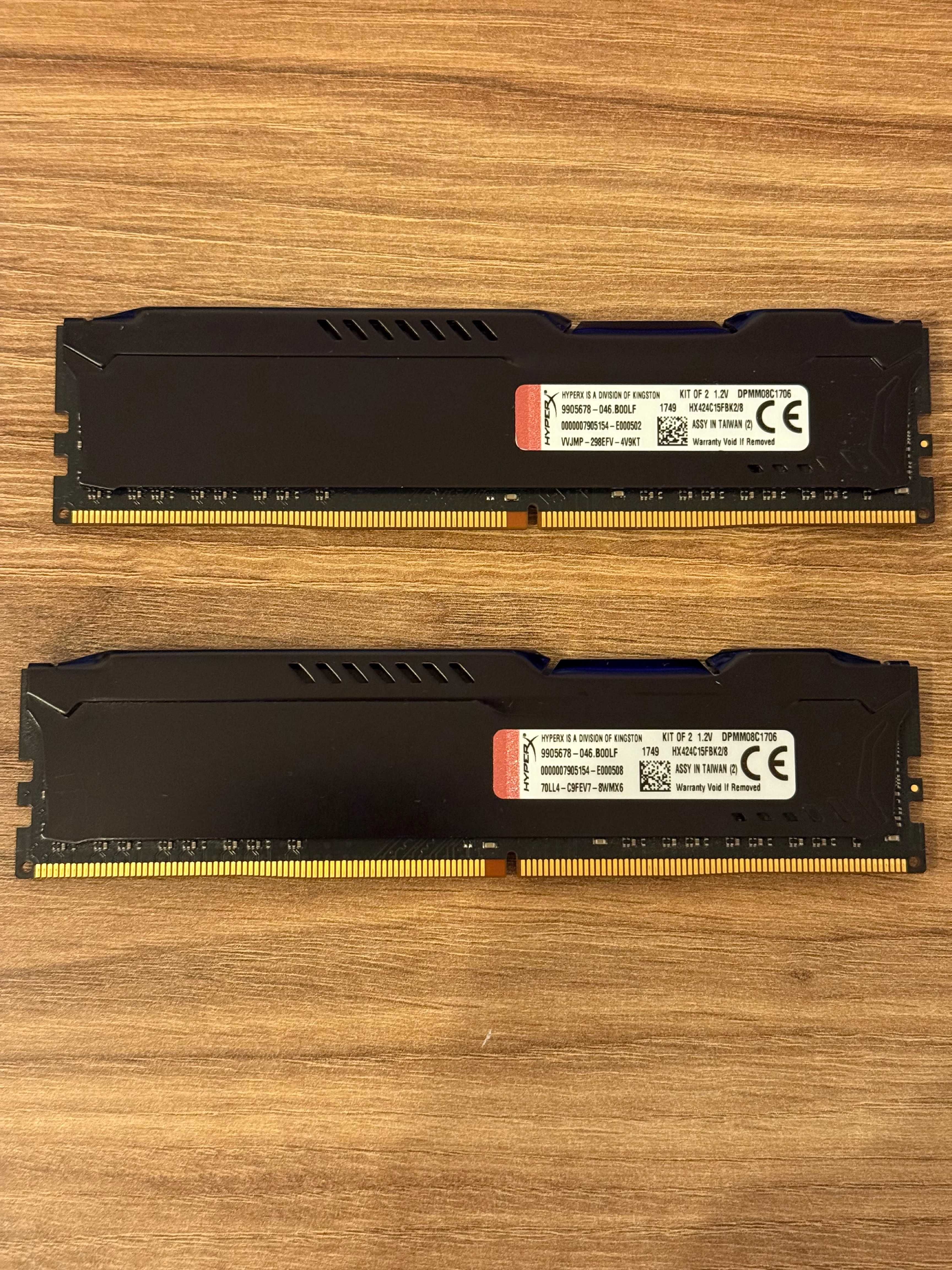 HyperX Fury DDR4 8GB (2x4GB) 2400MHz CL15 – sprawne, zestaw