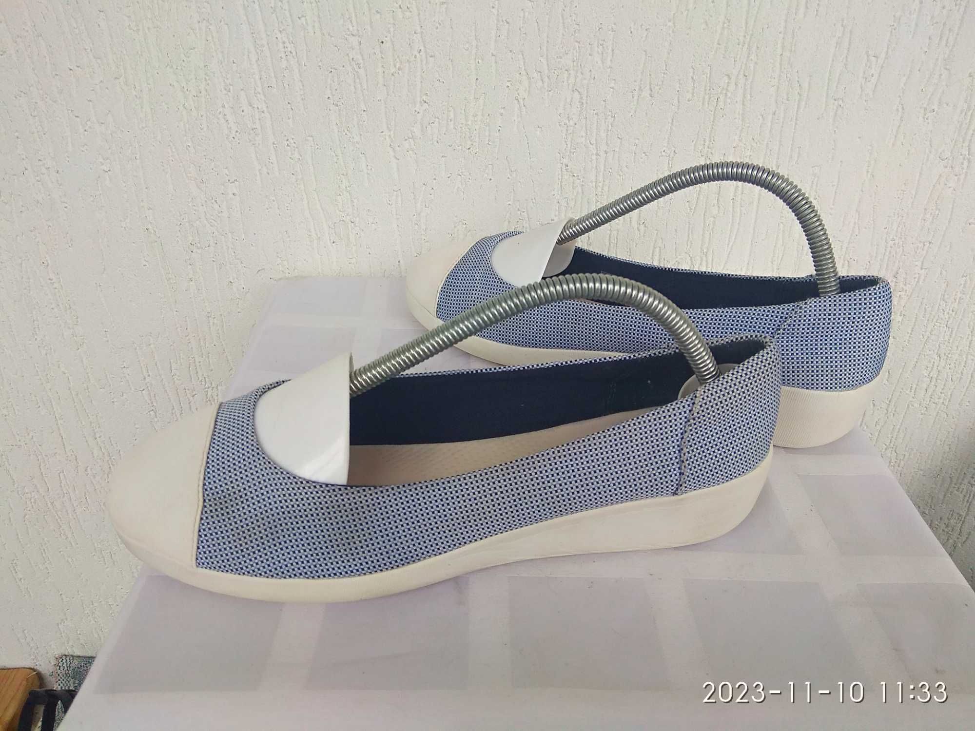 Мокасини кожанно-текстильние fitflop р.38.5