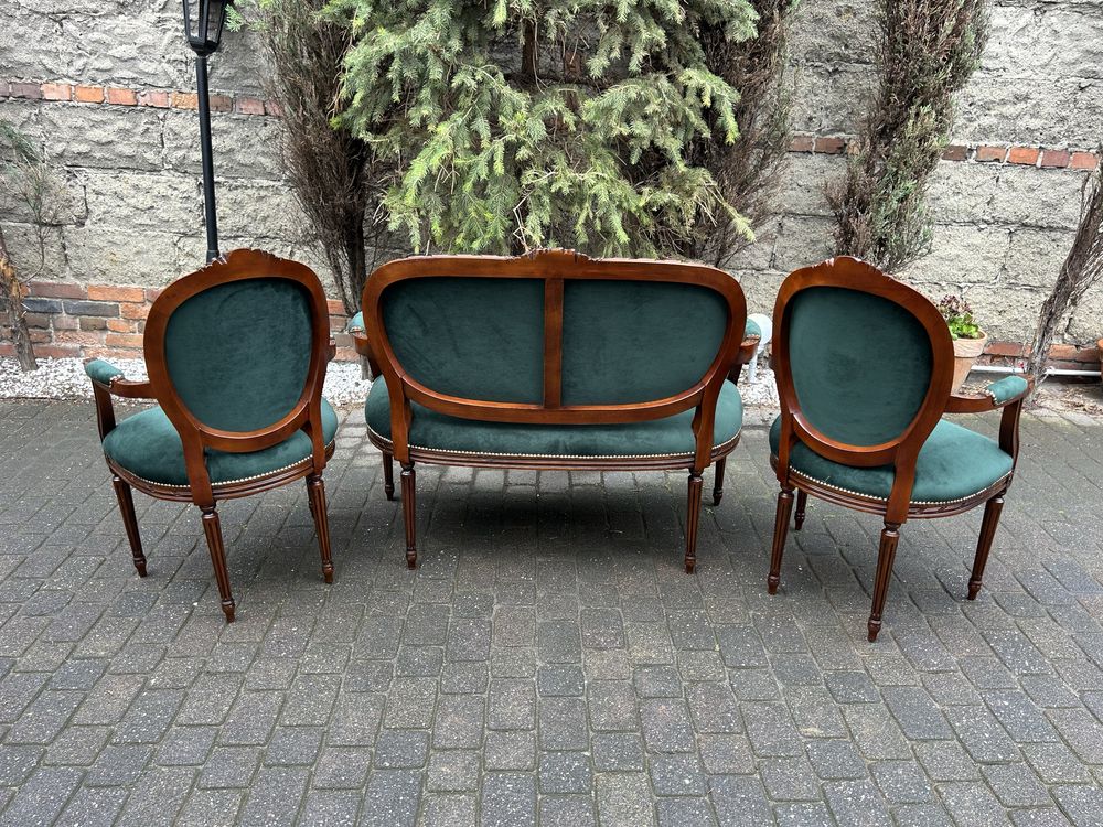 Wypoczynek Ludwikowski Ludwik Sofa Kanpa + Dwa Fotele Po Renowacji
