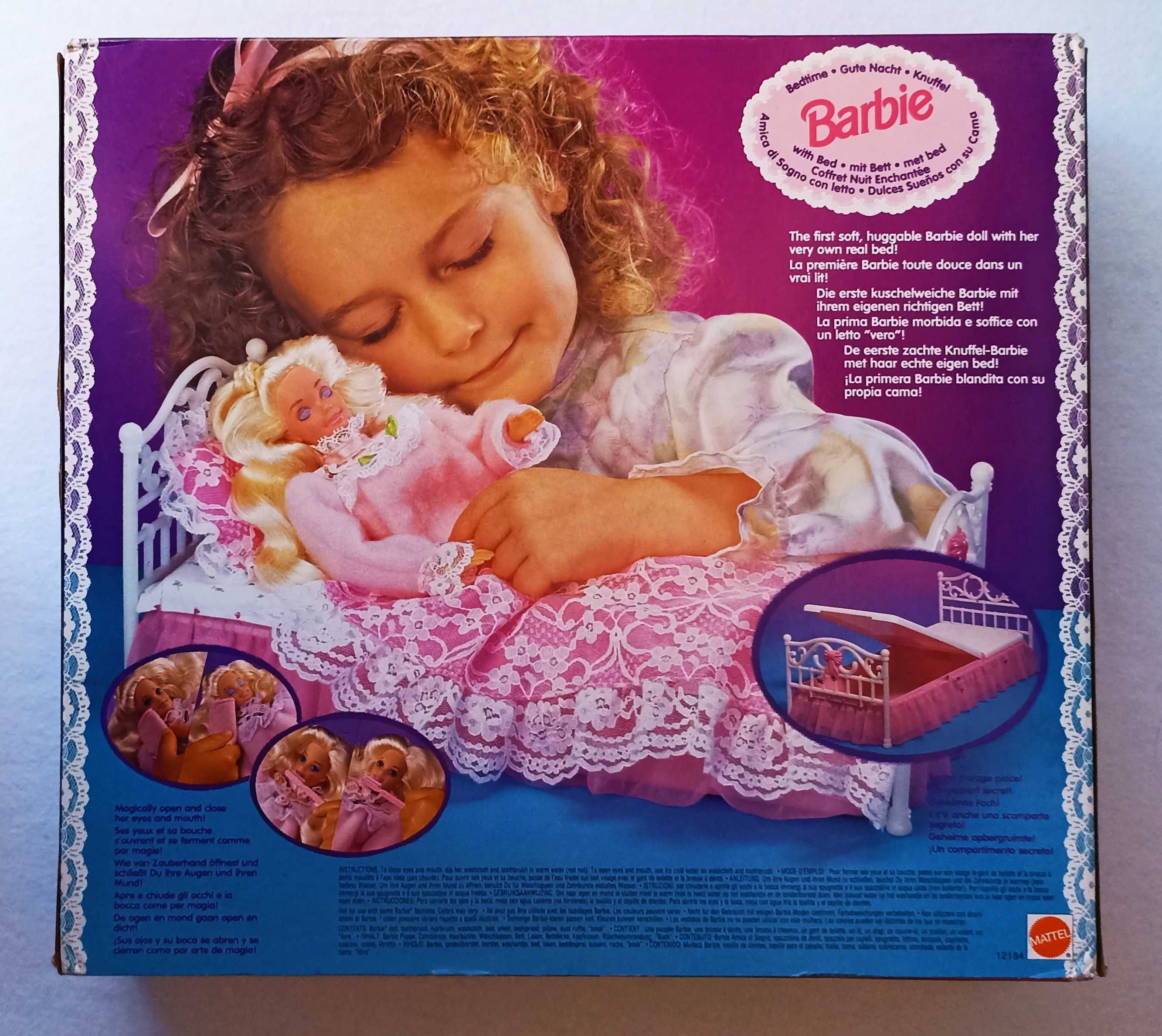 Barbie Bedtime com cama, ano 1994