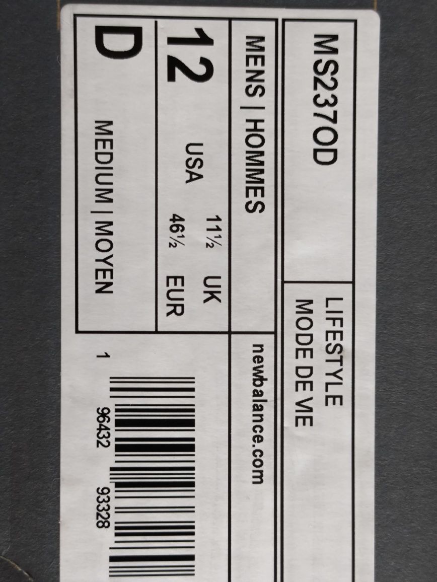 Nowe New Balance MS237OD r. 46.5