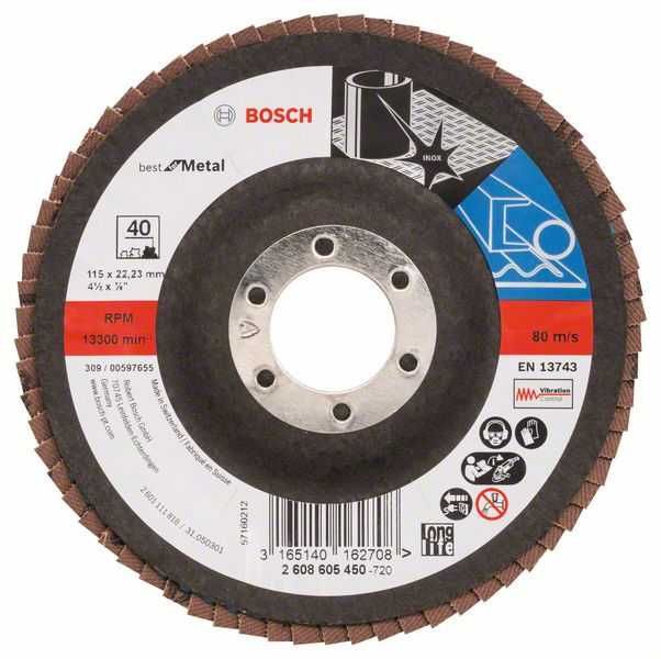 Discos de Corte Inox 115 x 1mm x 22.3mm Bosch e de 2,5mm e rebarbar