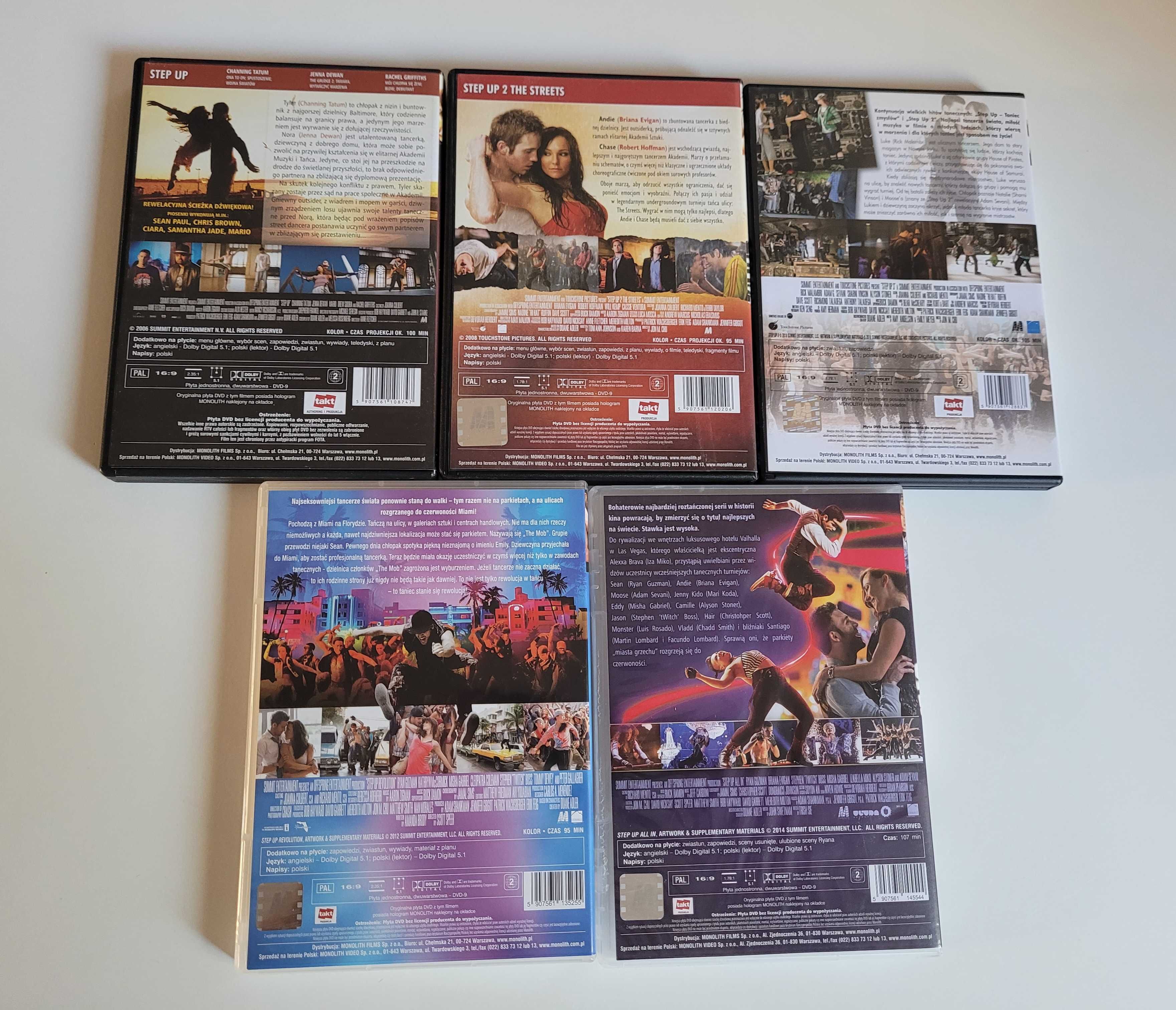 Filmy DVD Zestaw Step Up 1-5 Komplet