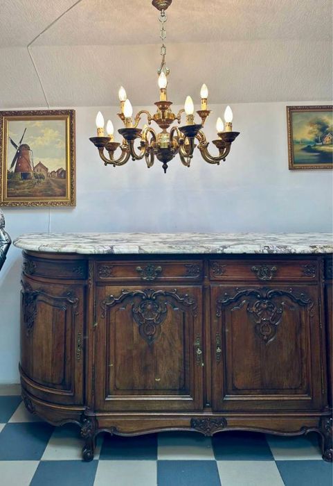 Масивна бронзова люстра на 12 ламп 7461