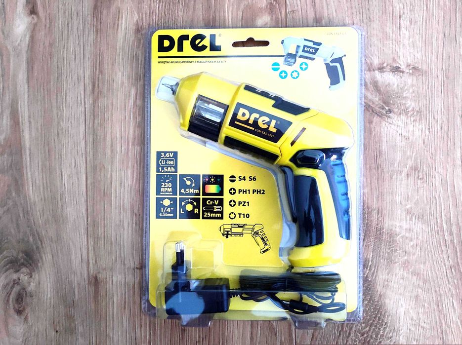 Wkrętak akumulatorowy Drel 3,6 V 6 bitów LOM95