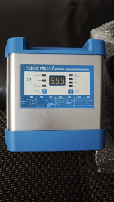Prostownik, ładowarka, zasilacz automatyczny, 7stopniowy 20A, 12v