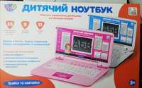 Ноутбук дитячий рожевий, синій 7442-7443 35 функцій, 11 ігор, мишка
