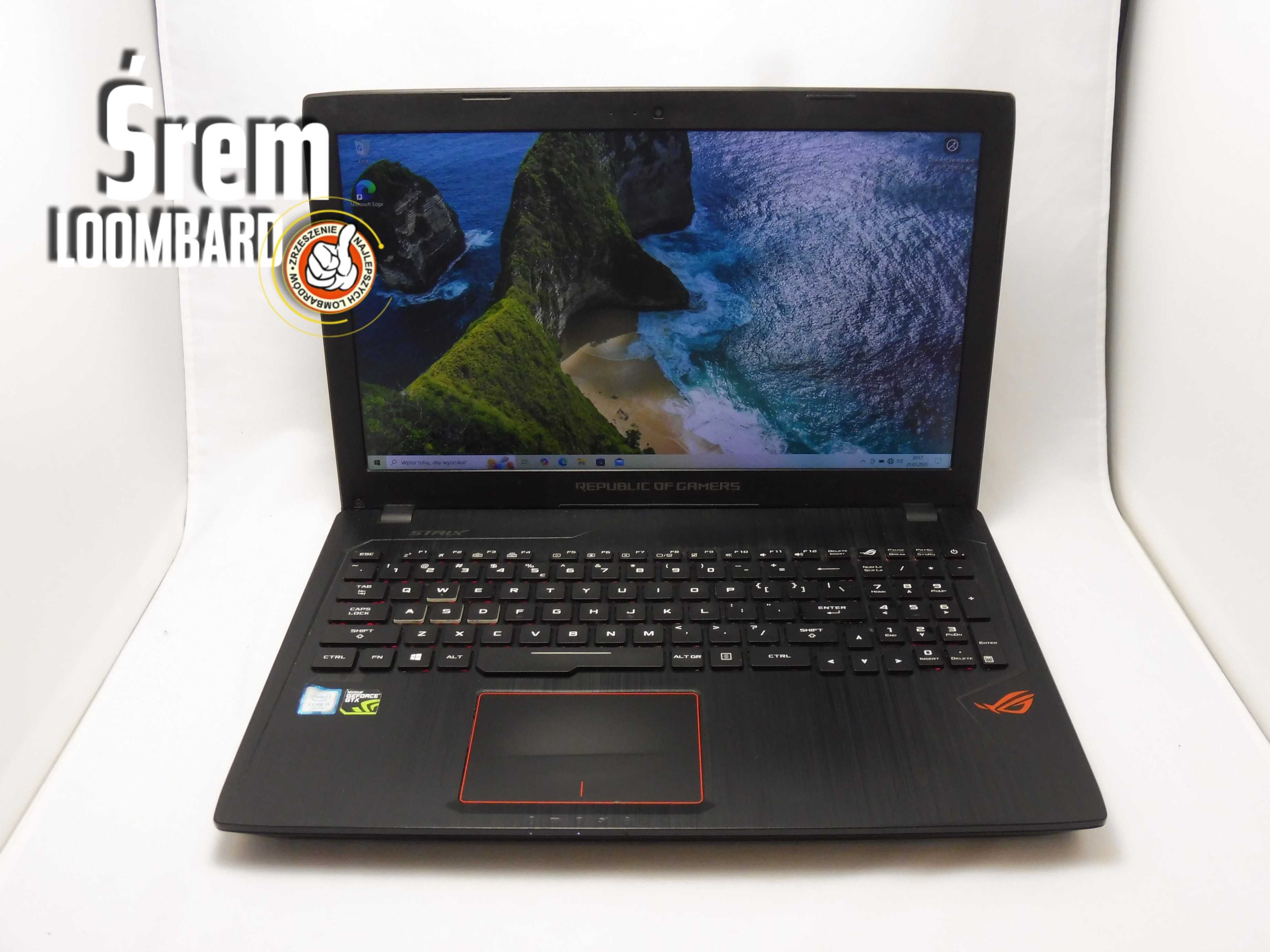Asus Rog Strix GL553V, Intel i5-7gen, 16gb/1tb hdd/1tb ssd, gtx 1050