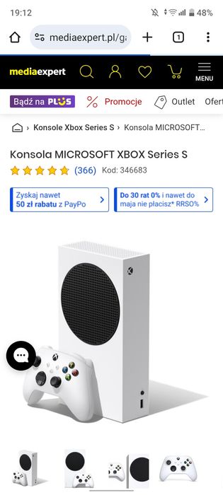 Konsola Xbox series s plus monitor Acer Nitro